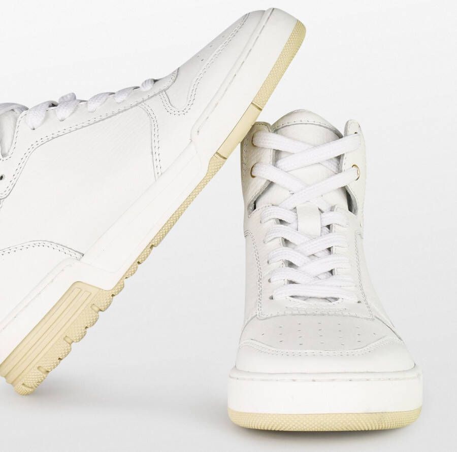 PS Poelman Teak hoge leren sneakers wit - Foto 6