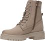 Poelman Beige Leren Veterschoenen Beige Dames - Thumbnail 3