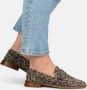 PS Poelman Vorde leren loafers met panterprint bruin - Thumbnail 5