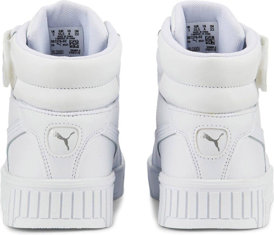 PUMA Carina 2.0 Mid Jr Meisjes Sneakers White- Silver