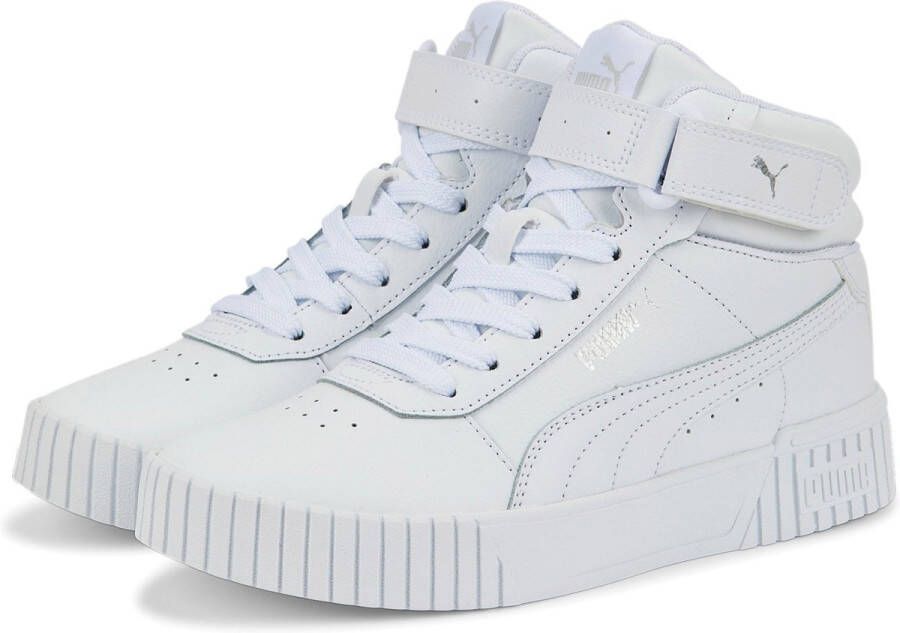 PUMA Carina 2.0 Mid Jr Meisjes Sneakers White- Silver