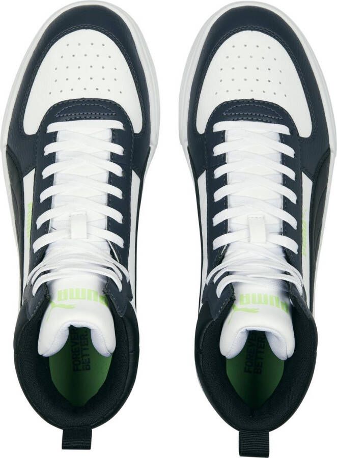 PUMA Caven Mid Unisex Sneakers White Black StrongGray FizzyLime