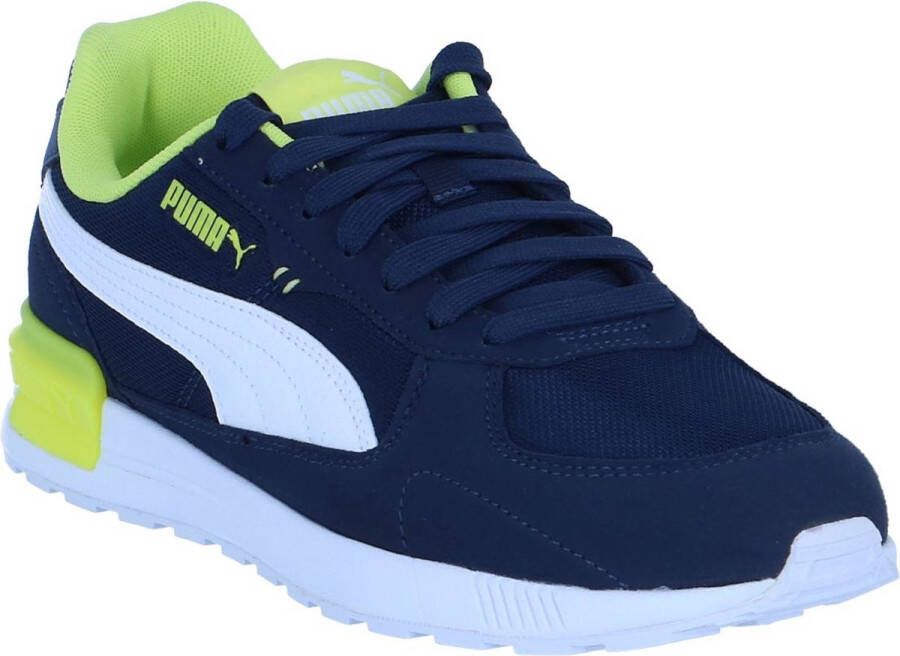 Puma Stijlvolle blauwe sneaker met gele en witte accenten Blauw Dames - Foto 10