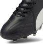 PUMA King Hero 21 Gras Voetbalschoenen (FG) Zwart Wit - Thumbnail 4