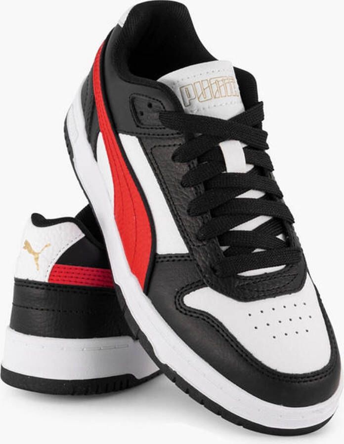 PUMA RBD Game Low Jr Unisex Sneakers White ForAllTimeRed Black Gold