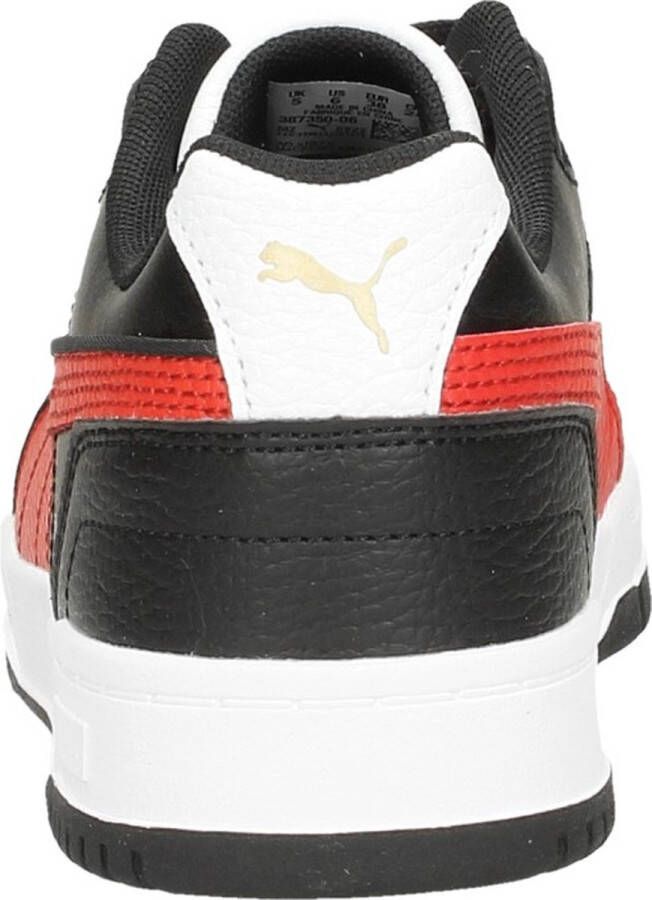 PUMA RBD Game Low Jr Unisex Sneakers White ForAllTimeRed Black Gold