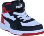 PUMA Rebound JOY AC PS Unisex Sneakers White Black HighRiskRed - Thumbnail 13