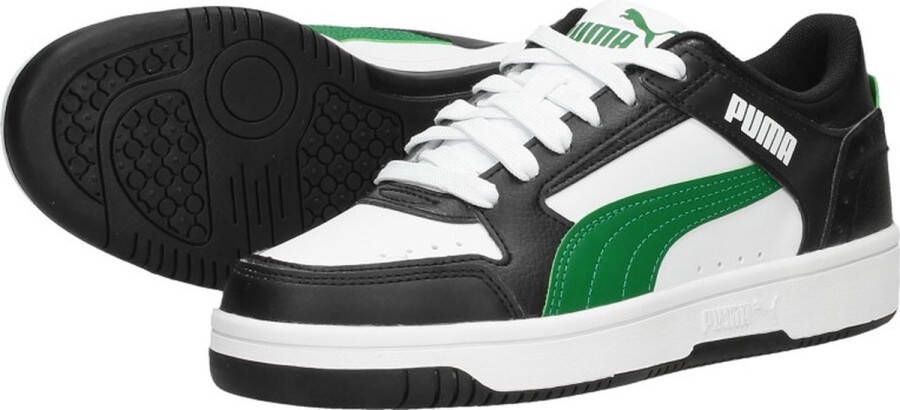 PUMA Rebound JOY Lo Jr Unisex Sneakers White ArchiveGreen Black