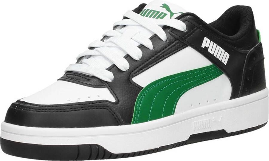 PUMA Rebound JOY Lo Jr Unisex Sneakers White ArchiveGreen Black