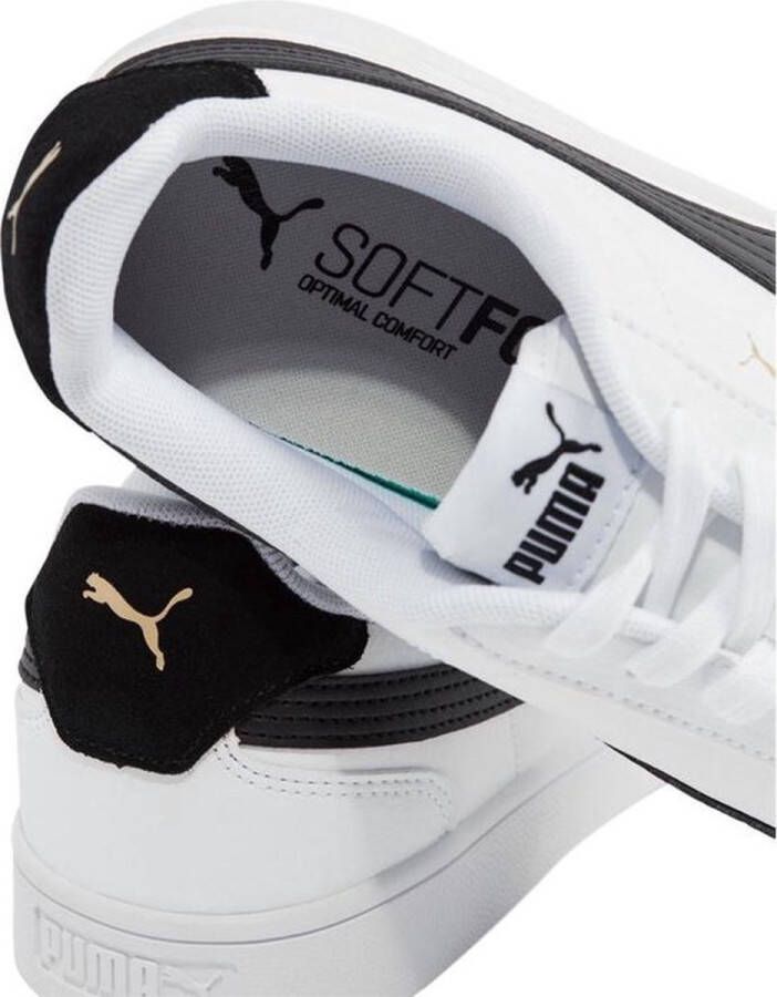 PUMA Shuffle Unisex Sneakers White- Black- Team Gold