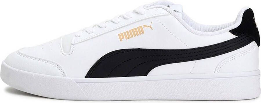 PUMA Shuffle Unisex Sneakers White- Black- Team Gold