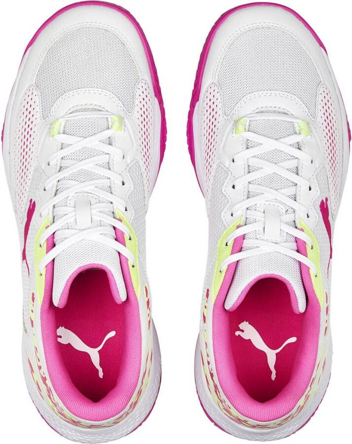 PUMA Solarcourt RCT Unisex Sportschoenen Wit Roze Geel