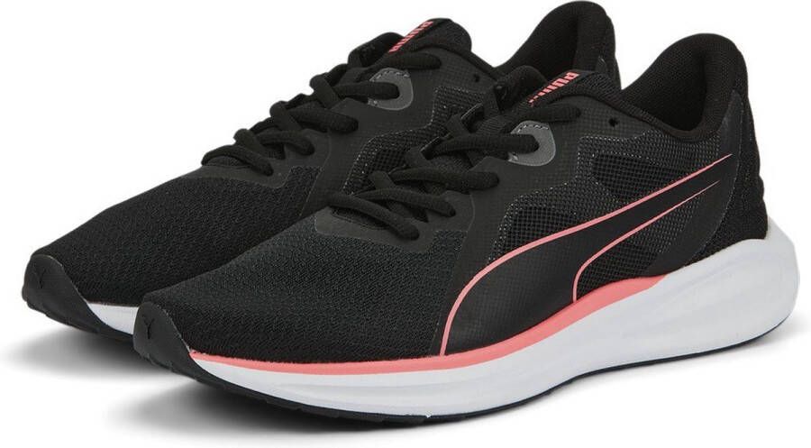 PUMA Twitch Runner Hardloopschoenen Black Sunset Glow Castlerock Dames