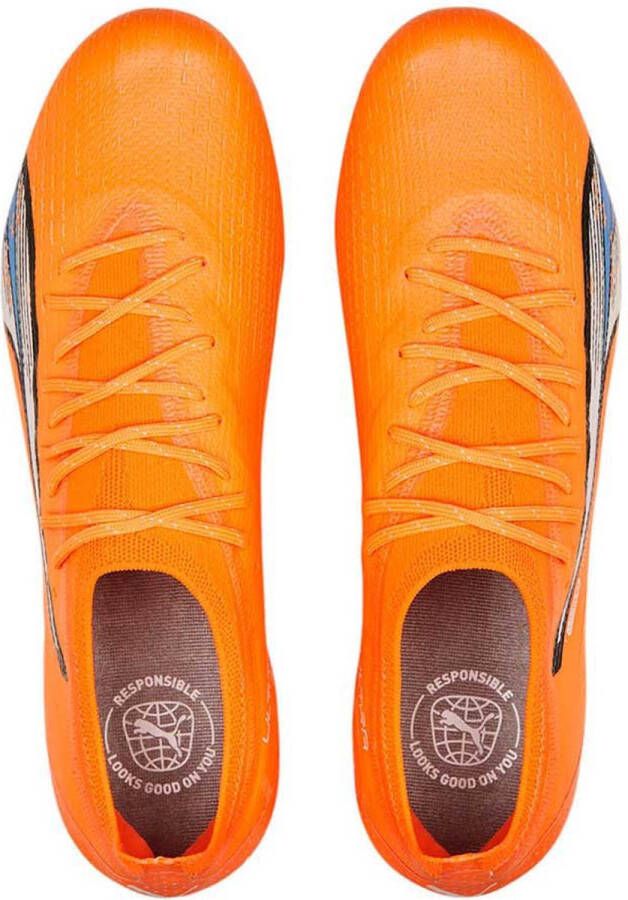 PUMA Ultra Ultimate Gras Kunstgras Voetbalschoenen (MG) Oranje Wit Blauw - Foto 4
