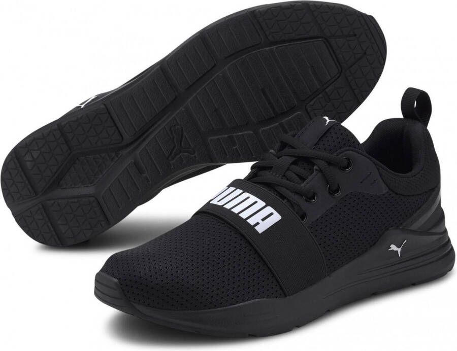 PUMA Wired Run heren sportschoenen Zwart Uitneembare zool