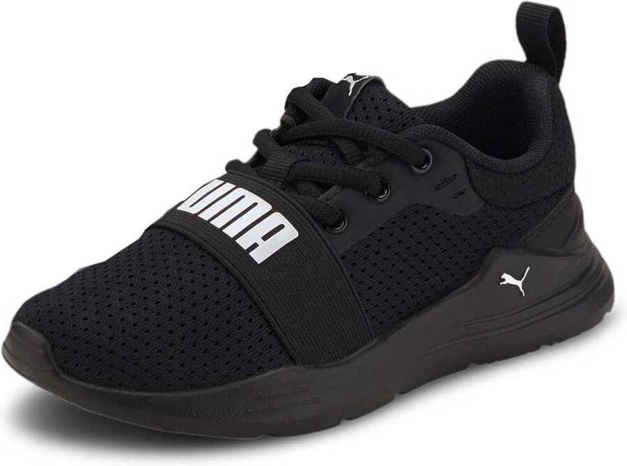 PUMA Wired Run PS Kinder Sneakers Zwart Wit