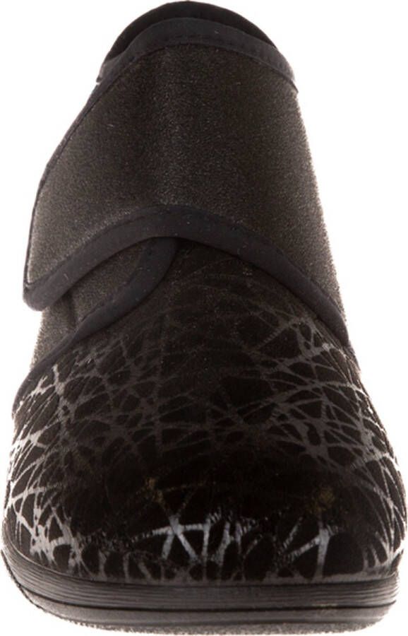 Q Fit Geneve 1 Black design stretch Dames Verbandpantoffels Zwart