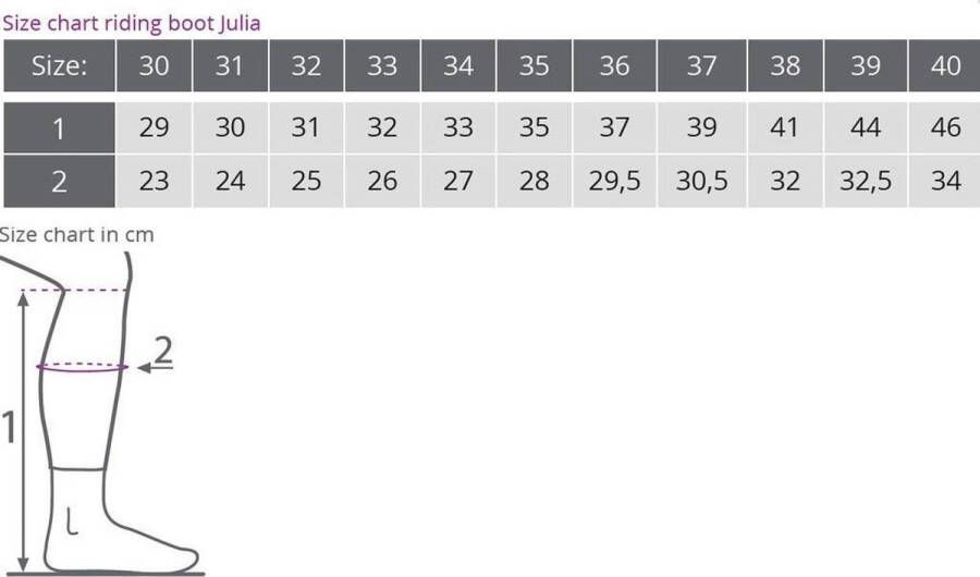 QHP Rijlaars Julia N Zwart voet 37 hoogte 39 omvang