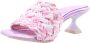 Ras Stijlvolle Heeled Mules Pink Dames - Thumbnail 8
