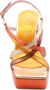 Ras Stijlvolle High Heel Sandalen Orange Dames - Thumbnail 4