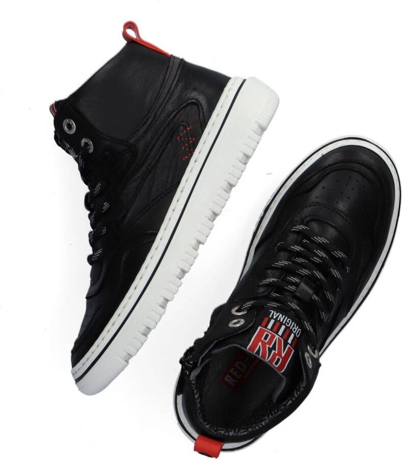 Red-Rag 13515 Hoge sneakers Leren Sneaker Jongens Zwart