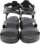 Red-Rag Red Rag Sandalen Dames Damesschoenen Leer Blokhak hoogte 5 cm 79384 Zwart - Thumbnail 12