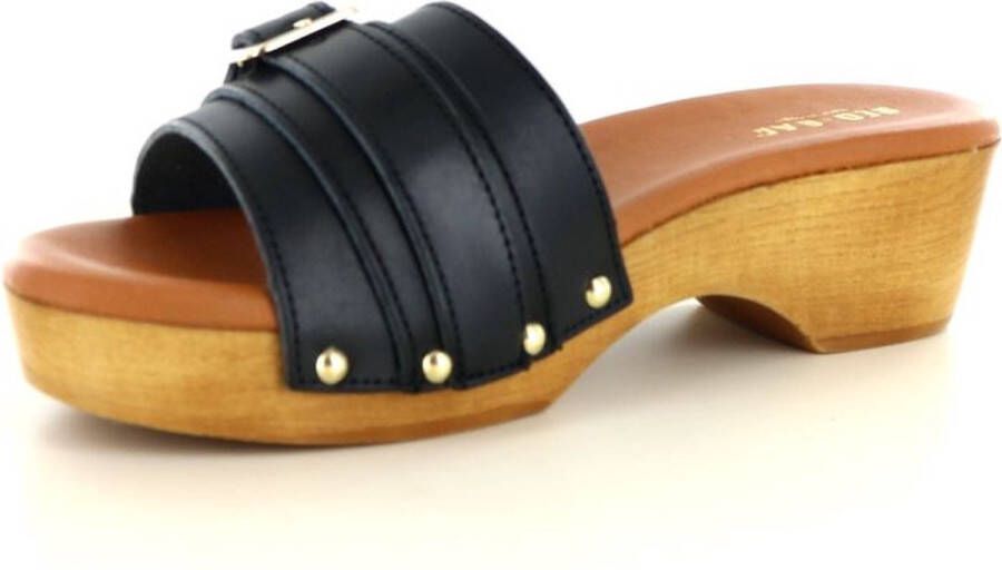 Red Rag Elegante slipper Zwart leer