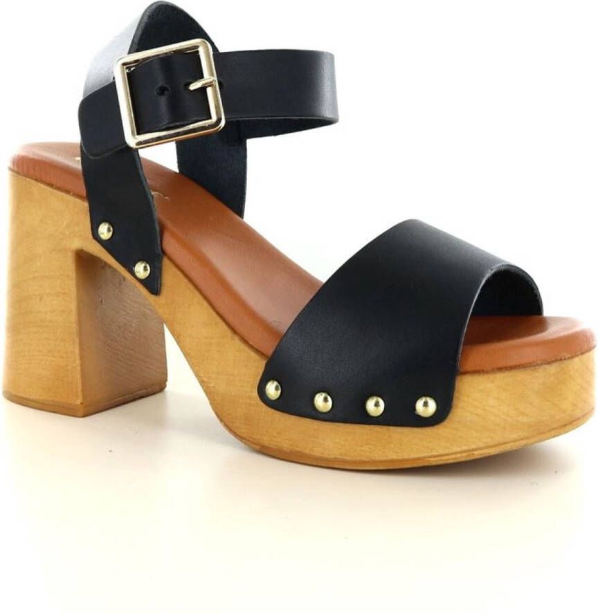 MW RED-RAG Zwarte sandalen met hak | 79720