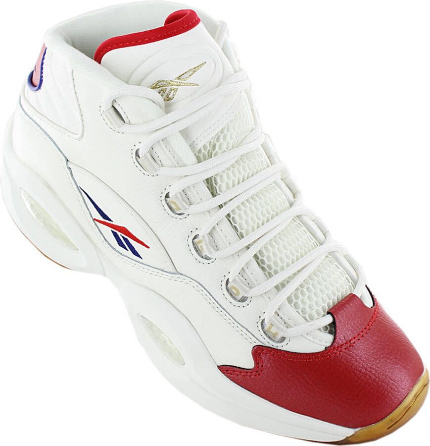 Reebok Question Mid Heren Basketbalschoenen Sneakers Leer Wit GZ7099