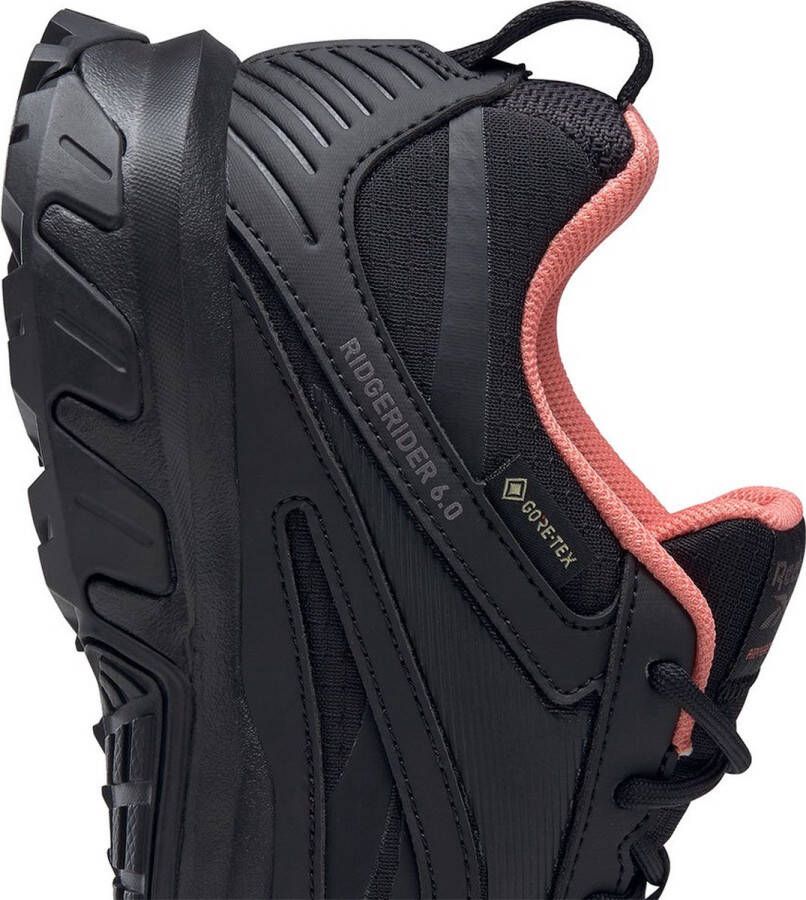 Reebok Ridgerider 6 Goretex Trailrunningschoenen Dames Core Black Twisted Coral Tech Metallic