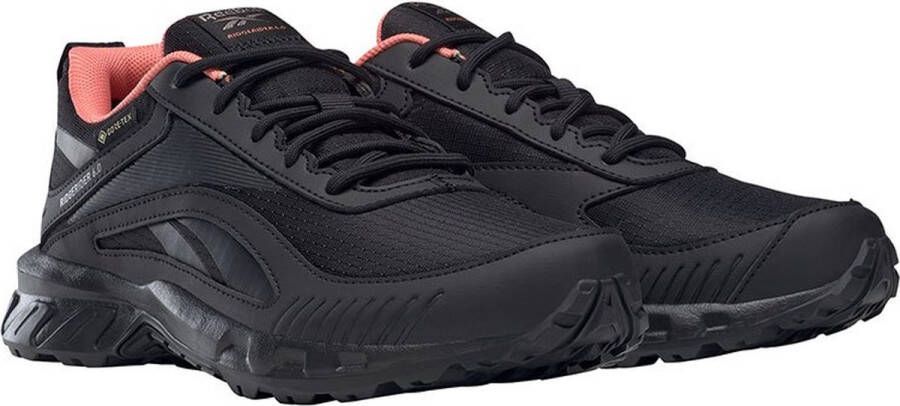 Reebok Ridgerider 6 Goretex Trailrunningschoenen Dames Core Black Twisted Coral Tech Metallic