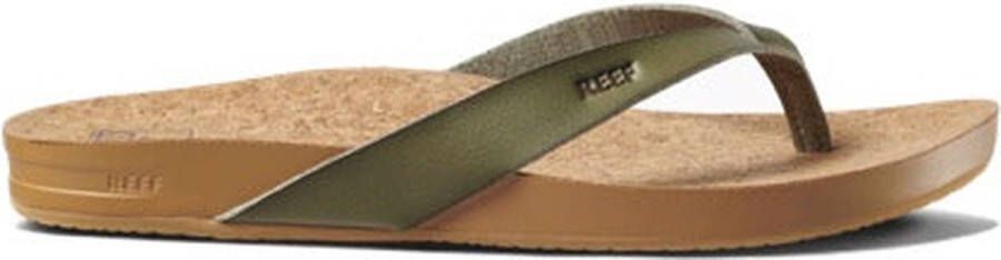 Reef Cushion Court Teenslippers Zomer slippers Dames Groen - Foto 6