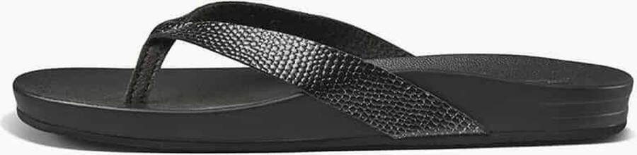Reef Cushion Court Teenslippers Zomer slippers Dames Zwart