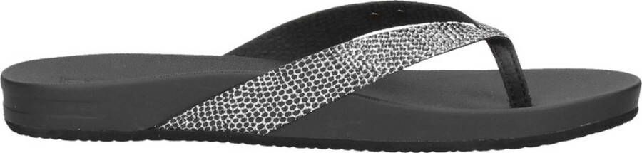 Reef Cushion Court Teenslippers Zomer slippers Dames Zwart