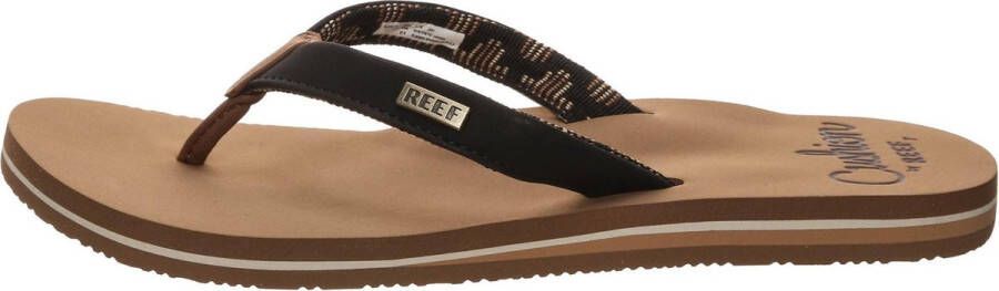 Reef Cushion Sands Dames Slippers Zwart Bruin