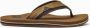 Bruin Tinten Cushion Teenslippers Zomer slippers Heren Cognac - Thumbnail 13