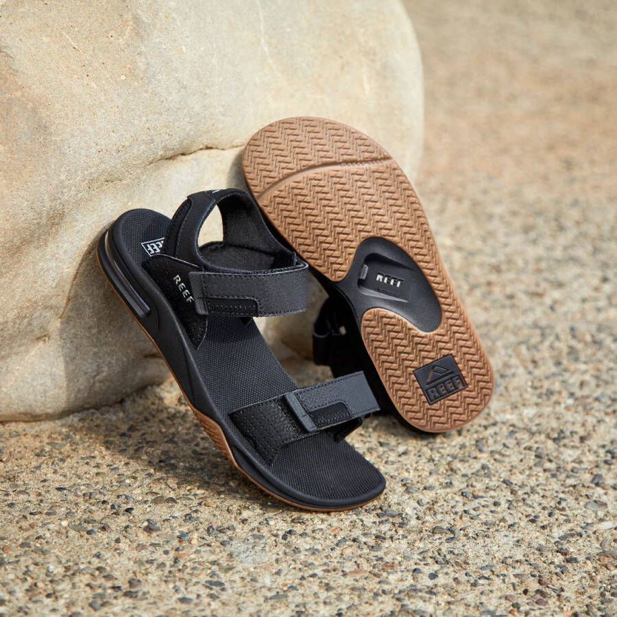 Reef Fanning Baja Heren Slippers Black Sliver - Foto 12