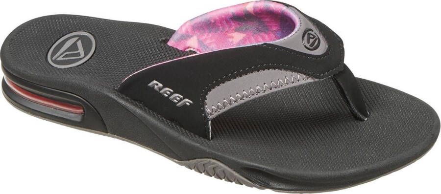 Reef Fanning Dames Slippers Zwart Grijs