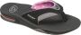 Reef Fanningblack Grey Dames Slippers Zwart Grijs - Thumbnail 3