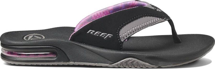 Reef Fanning Dames Slippers Zwart Grijs