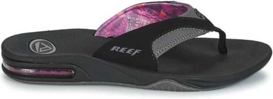 Reef Fanning Dames Slippers Zwart Grijs