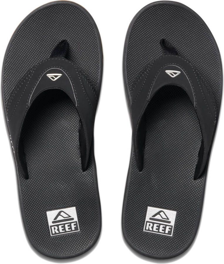 Reef Fanning Heren Slippers Black Silver