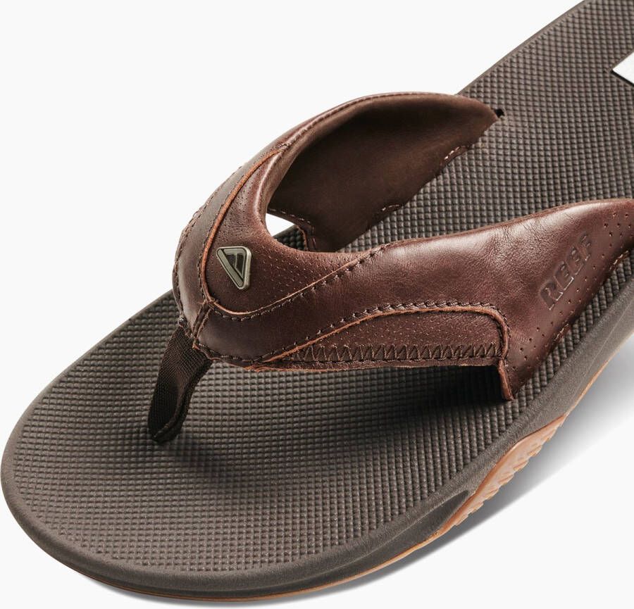 Reef Fanning Leather Lux Espresso Heren Slippers CI8085 - Foto 3