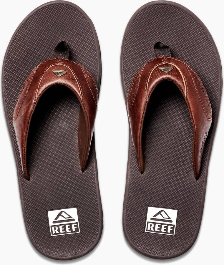 Reef Fanning Leather Lux Espresso Heren Slippers CI8085 - Foto 4