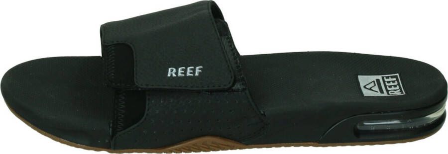Reef Fanning Slide Heren Slippers Zwart Zilver