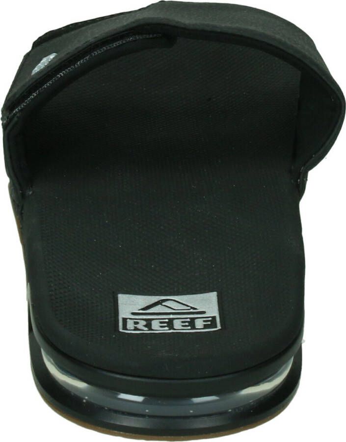 Reef Fanning Slideblack Silver Heren Slippers Zwart Zilver