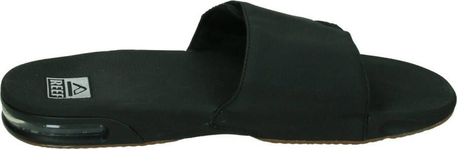 Reef Fanning Slideblack Silver Heren Slippers Zwart Zilver