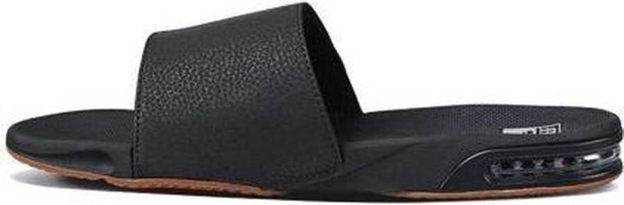 Reef Fanning Slideblack Silver Heren Slippers Zwart Zilver