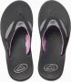 Reef Fanningblack Grey Dames Slippers Zwart Grijs - Thumbnail 3