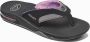 Reef Fanningblack Grey Dames Slippers Zwart Grijs - Thumbnail 5